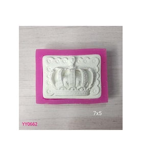 YY0662 Kral Taçlı Dikdörtgen Magnet Silikon Kalıp