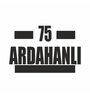 75 Ardahanlı Araba Sticker siyah 16x9 CM (Siyah)