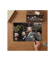 Mustafa Kemal Atatürk Tasarımı 240 parça Ahşap Puzzle Ahşap Kutuda MP06958