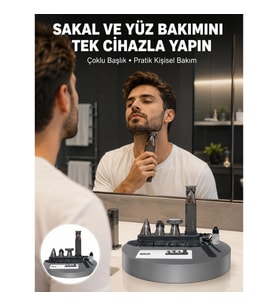 Mey İthalat® Çok Fonksiyonlu 9’u 1 Arada Tıraş Makinesi Şarjlı Saç Sakal Düzeltici Yeni Nesil