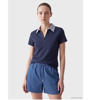 LCW Comfort İndigo Beli Lastikli Kadın Jean Şortolon