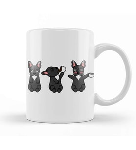 French Bulldog Coffee Lover Kupa Bardak Porselen