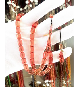 BELÇİKA KATALİN NEON TURUNCU KAPSÜL MODEL TESBİH