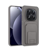 Coverzone Xiaomi Redmi Note 15 Pro 4G ile Uyumlu K?l?f Z-Bikart Kart B�lmeli Standl? Kilif, Deri Dokulu Y�zey, Darbe Emici Kenar Koruma, Arka Kapak Tasar?m? Xiaomi Redmi Note 15 Pro 4G kilif Gri