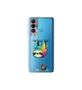 Tecno Pova Neo ile Uyumlu Splash Tembel Hayvan Tasarımlı Şeffaf Silikon Kılıf