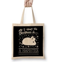 All I Want For Christmas Is A Hamster Knit Pattern Bez Çanta Uzun Saplı