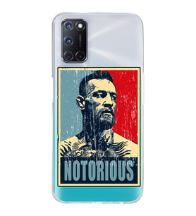 Oppo A52/A72/A92 Uyumlu Conor Mcgregor Notorious Desenli Şeffaf Telefon Kılıfı