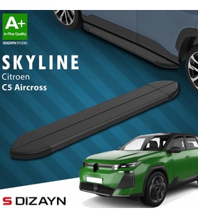 S-Dizayn Citroen C5 Aircross 2 Hybrid Benzinli Skyline Siyah Yan Basamak 193 Cm 2025 Üzeri A+ Kalite