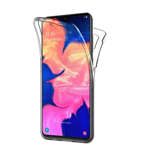 Samsung Galaxy A10 360 Derece Kılıf Silikon Şeffaf Ön Arka