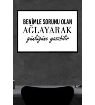 Benimle Sorunu Olan Ahşap Poster (27x18)