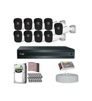RİVO Dcam 9 Kameralı 40 Metre Gece Görüşlü Set 1TB 7/24 Hdd