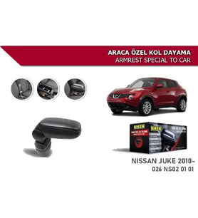 Nissan Juke Araca Özel Kol Dayama Kolçak 2010 ve sonrası Niken (Siyah)