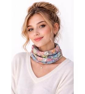 Renkli Kedi Desenli Çok Amaçlı Esnek Bandana & Boyunluk – Unisex