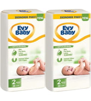 Evy Baby Bebek Bezi Beden:2 (3-6KG) Mini 76 Adet Süper Ekonomik Pk