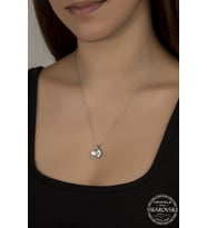 Union Swarovski Crystal Kadın Cushion Gümüş Kolye