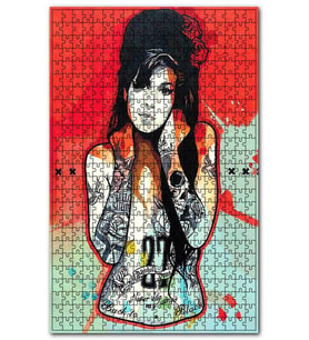 Cakapuzzle Amy Winehouse Baskılı Görsel Puzzle Yapboz MDF (Ahşap) (120 Parça)
