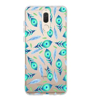 PrintiFy Huawei Mate 10 Lite ile Uyumlu 1mm Slim Fit Nazar Boncuğu 3 Baskılı Şeffaf  Kılıf