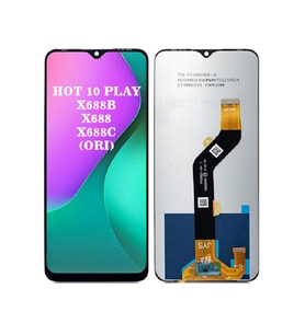 Infinix Hot 10 Play ile Uyumlu Lcd Ekran Dokunmatik X688 (Mavi)