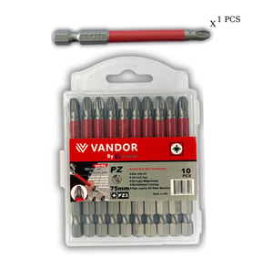 Vandor Anti Slip Bit Kaydırmaz Bits S2 Yüksek Kalite Çelik PZ3 75 - 729927867427
