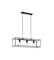 Cornelia 3'lü Sıralı Retro Sıralı Avize RA-AVZ- 3197-58-24 (Siyah)