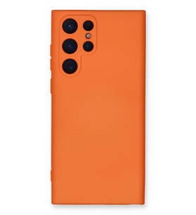 Galaxy S22 Kılıf Nano Içi Kadife Silikon - Turuncu