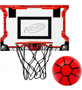 Nerf Basketball Hoop Set - Pro Hoop Mini Hoop Set With Mini Basketball - Steel Rim Great For Dunking