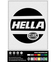 HELLA STICKER 10 x 10 cm (Siyah)