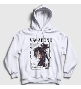 Presmono Unisex Beyaz Musashi Miyamoto Manga Vagabond Kapüşonlu Sweatshirt 492331tt