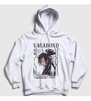 Presmono Unisex Beyaz Musashi Miyamoto Manga Vagabond Kapüşonlu Sweatshirt 492331tt