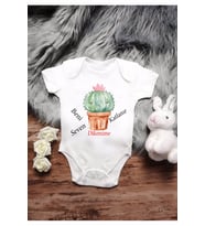Kaktüs Beni Seven Dikenime Katlanır Baskılı Zıbın& Body