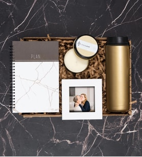 Kişiye Özel Fotoğraf Çerçevesi, Plan Defter, Mum, suluk, Hediye Kutusu