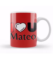 Mateo Name personalized Custom   vintage Retro Rainbow Style Design Gift Baby Gift For Him Kupa Bardak Porselen