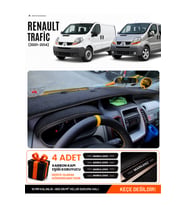 e-biz RENAULT TRAFIC (2001-2014) Uyumlu Torpido Koruma, Torpido Örtüsü, Torpido Kılıfı - Siyah - RE046