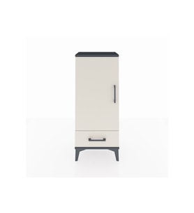 Arges Komodin 3 Raflı Tek Çekmeceli Tek Kapaklı 44x30x106 Antrasit-Aytaşı