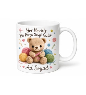 Amigurumi Yapanlara Tığ İşi Oyuncak İlmek Atan Sevimli Kupa Bardak Hediye