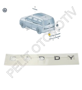 Caddy  Bagaj Kapak Yazısı 2K7853687 (2021-2024) 