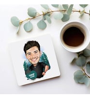 Kişiye Özel Karizmatik ve Egzotik Erkek Karikatürlü Bardak Altlığı