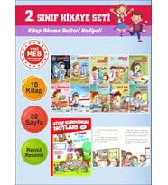 2.Sınıflar İçin Okumayı Sevdiren 10 lu Hikaye Seti (Kitap Okuma Defteri Hediyeli)
