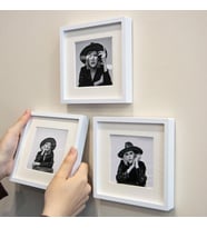 Nobbystar Yapışkanlı Sök-Tak Paspartulu Fotoğraflı Beyaz 14x14cm Plastik POLA Kare Fotoğraf Çerçevesi - 3'lü Paket