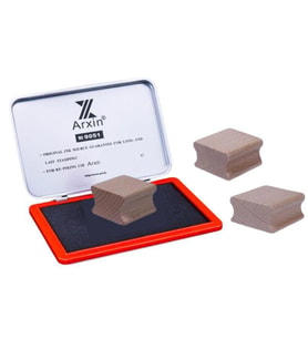 Ahşap Küp Mühür 40x40mm Oluklu Blok Kayın Ağacı