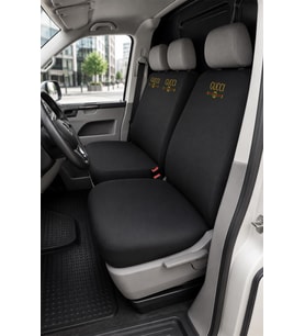 Volkswagen Transporter 5+1 - Siyah Penye Oto Koltuk Kılıfı - G Baskılı