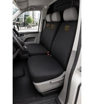 Volkswagen Transporter 5+1 - Siyah Penye Oto Koltuk Kılıfı - G Baskılı
