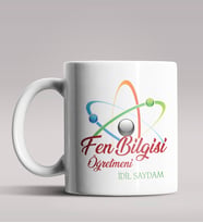Kişiye Özel Fen Bilgisi Öğretmeni Tasarımlı Beyaz Renk Kupa 2