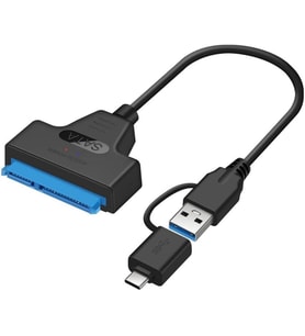 0442 2in1 USB 3.0 Type-C To 2.5 inç Sata Hdd Ssd Çevirici Dönüştürücü SATA–USB 3.0 / Type-C Kablo (2.5 inç HDD/SSD Uyumlu) Toplam Uzunluk: 30 cm Yüksek Hızlı Veri Aktarımı (5 Gbps)