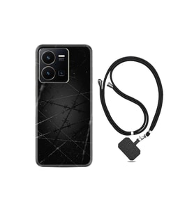 Vivo Y35 Kılıf Ipli Boyun Askılı Desenli Silikon Dikenli Tel 1779