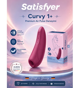 Telefon Kontrol Air Pulse Satisfyer Curvy 1+ Rose Red Vibratör