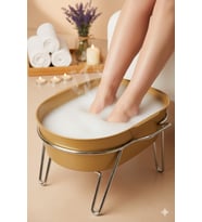 Krom Ayaklı Spa Pedikür Leğeni ile Rahatlatıcı Ayak Banyosu