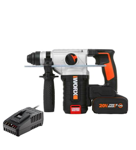 WORX WX380.9C 20Volt 2.0Ah. 2.2J Li-ion Tek Akülü Şarjlı Profesyonel SDS-Plus Pnömatik Kırıcı/Delici 