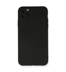 iPhone 11 Pro Max Kılıf Nano İçi Kadife Silikon - Siyah