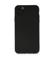 iPhone 11 Pro Max Kılıf Nano İçi Kadife Silikon - Siyah
